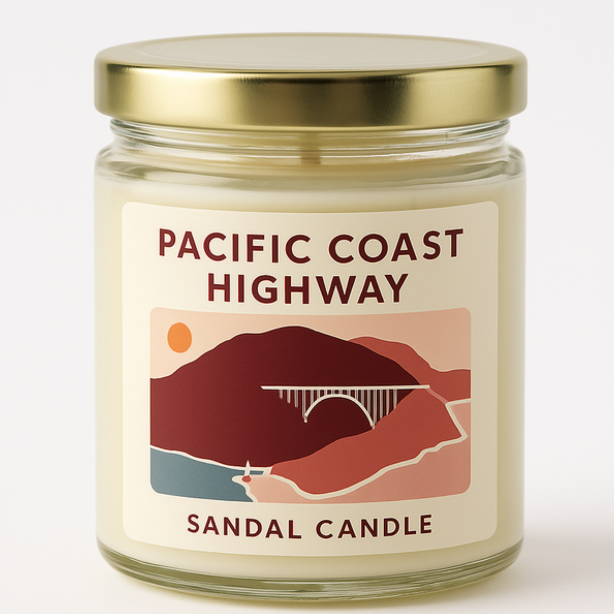 Pacific Coast Highway – Scented Candle, 9 oz Jar, Cedar, Smoke & Spiced Orange